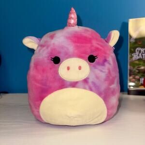 Squishmallow Lola Unicorn 8” Tie Dye Plush Pink Purple EUC 2019